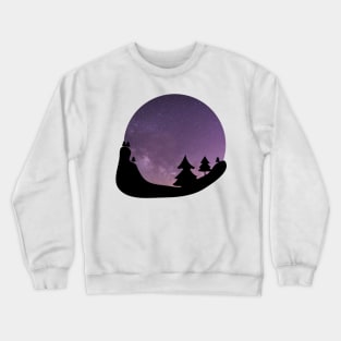 Stargazing - purple sky Crewneck Sweatshirt